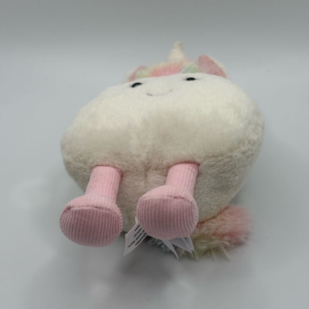 JELLYCAT I Am Amusabean Unicorn Pastel Multicolor Soft Plush Stuffed Toy 4 in - Picture 5 of 13